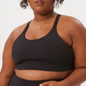 EUC girlfriend collective black lou v-neck bra